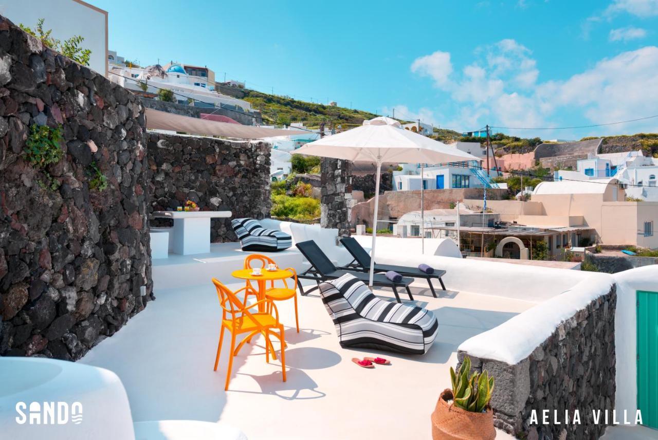 Sando Traditional Cave Villas With Jacuzzi And Sea View Vourvoúlos Exteriér fotografie