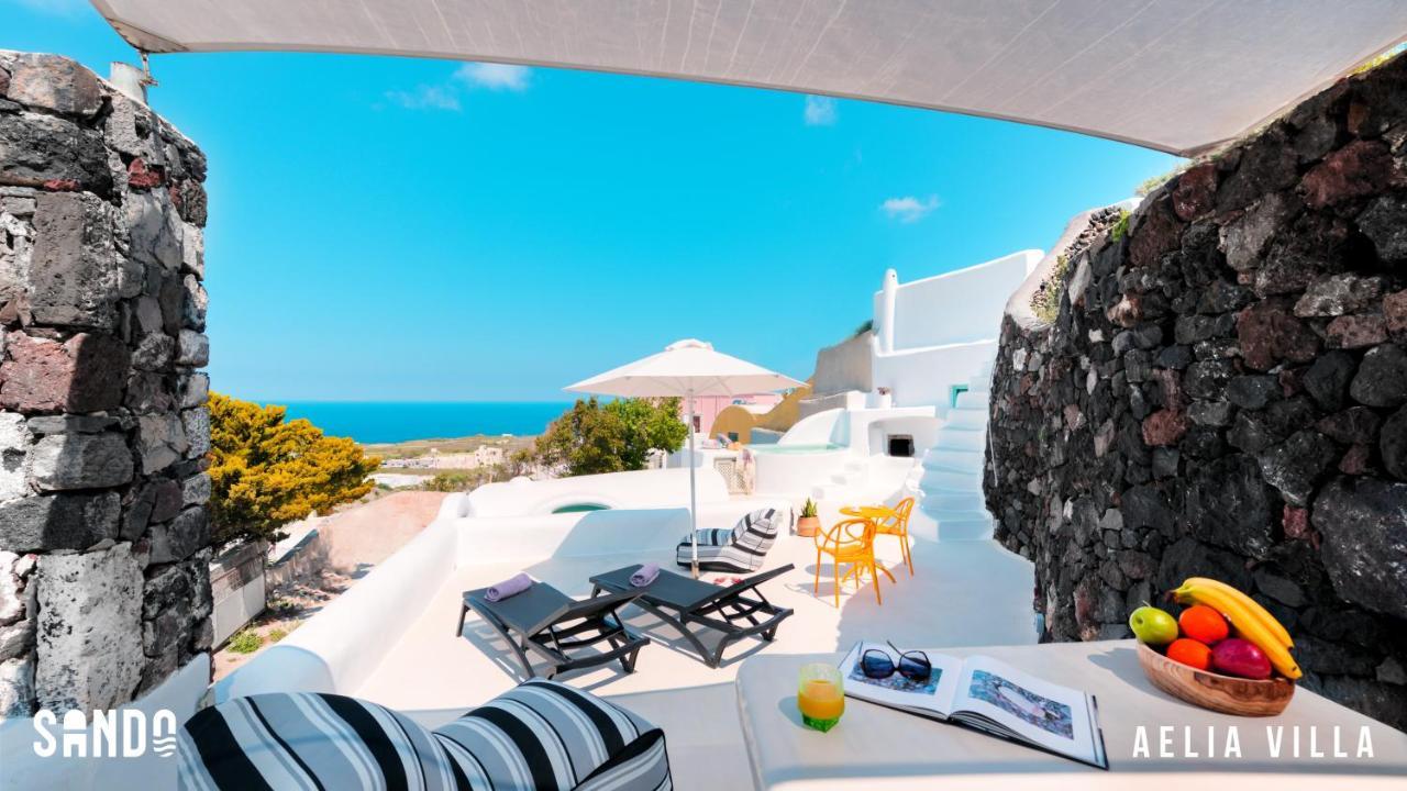 Sando Traditional Cave Villas With Jacuzzi And Sea View Vourvoúlos Exteriér fotografie
