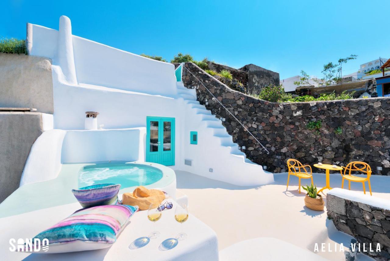 Sando Traditional Cave Villas With Jacuzzi And Sea View Vourvoúlos Exteriér fotografie