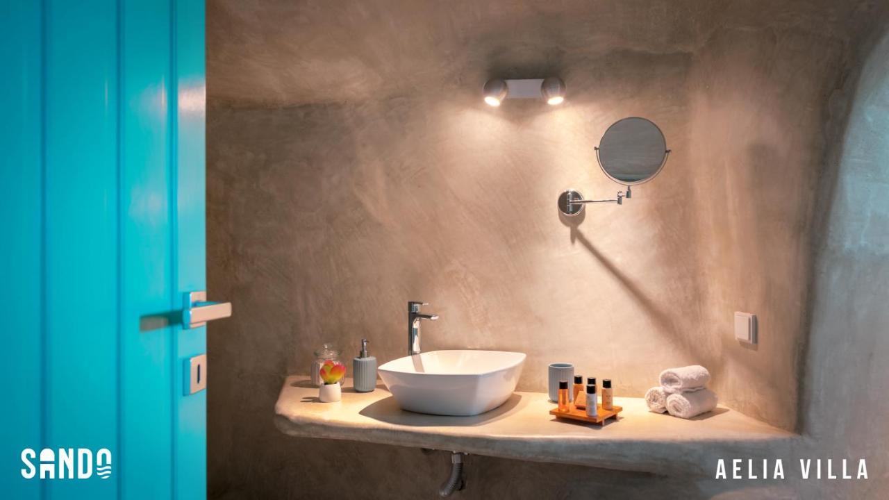 Sando Traditional Cave Villas With Jacuzzi And Sea View Vourvoúlos Exteriér fotografie