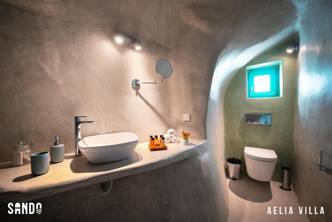 Sando Traditional Cave Villas With Jacuzzi And Sea View Vourvoúlos Exteriér fotografie