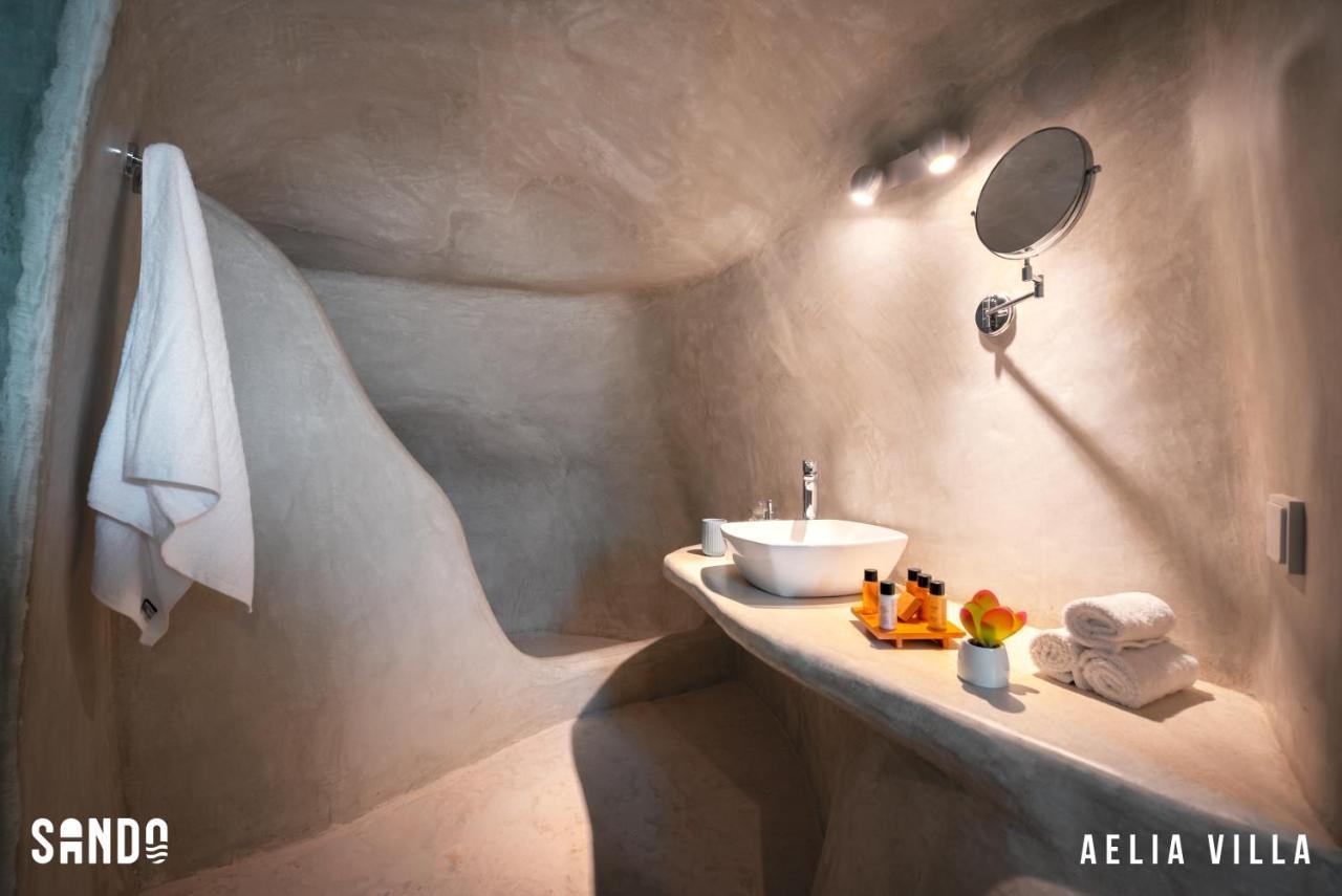 Sando Traditional Cave Villas With Jacuzzi And Sea View Vourvoúlos Exteriér fotografie